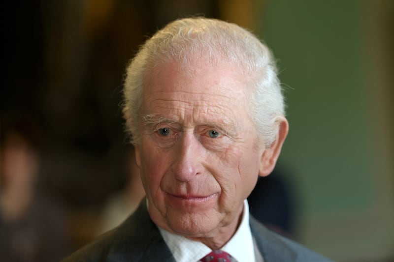 Britain's King Charles in Hillsborough, Northern Ireland, March 20, 2025.