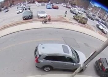 Shocking video shows manhole explosion nearly hitting grandma and her 2 grandkids