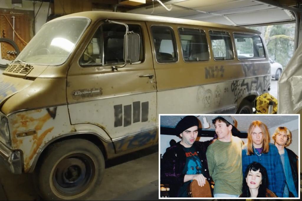 Touring van boasting original Kurt Cobain artwork being sold at auction