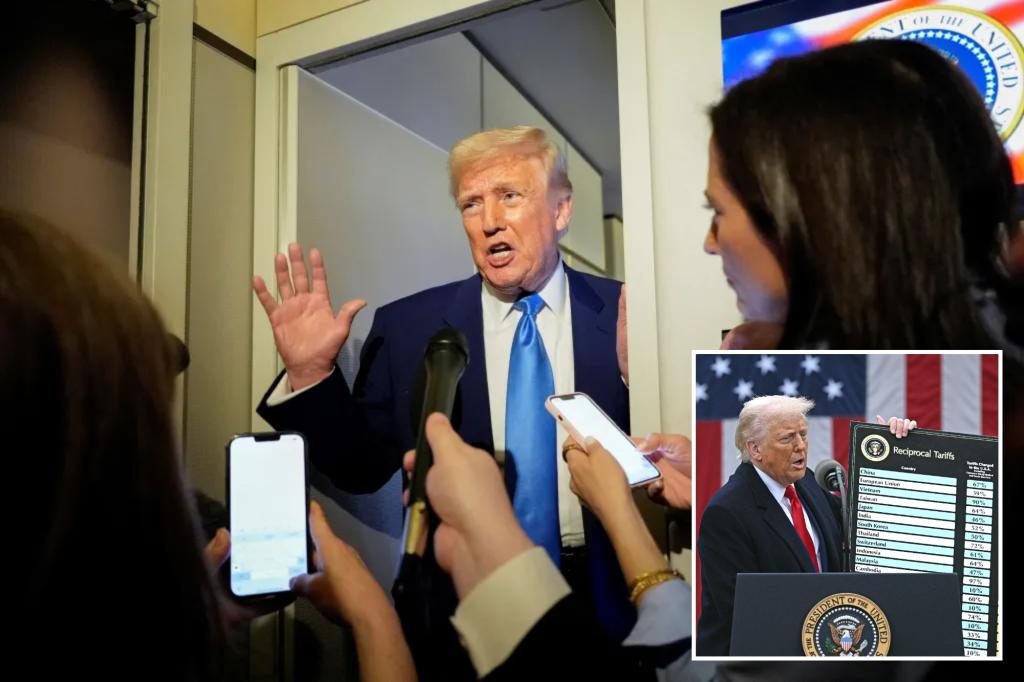 Trump stands by far-reaching tariffs, calling them ‘beautiful thing to behold’ as stock futures plummet