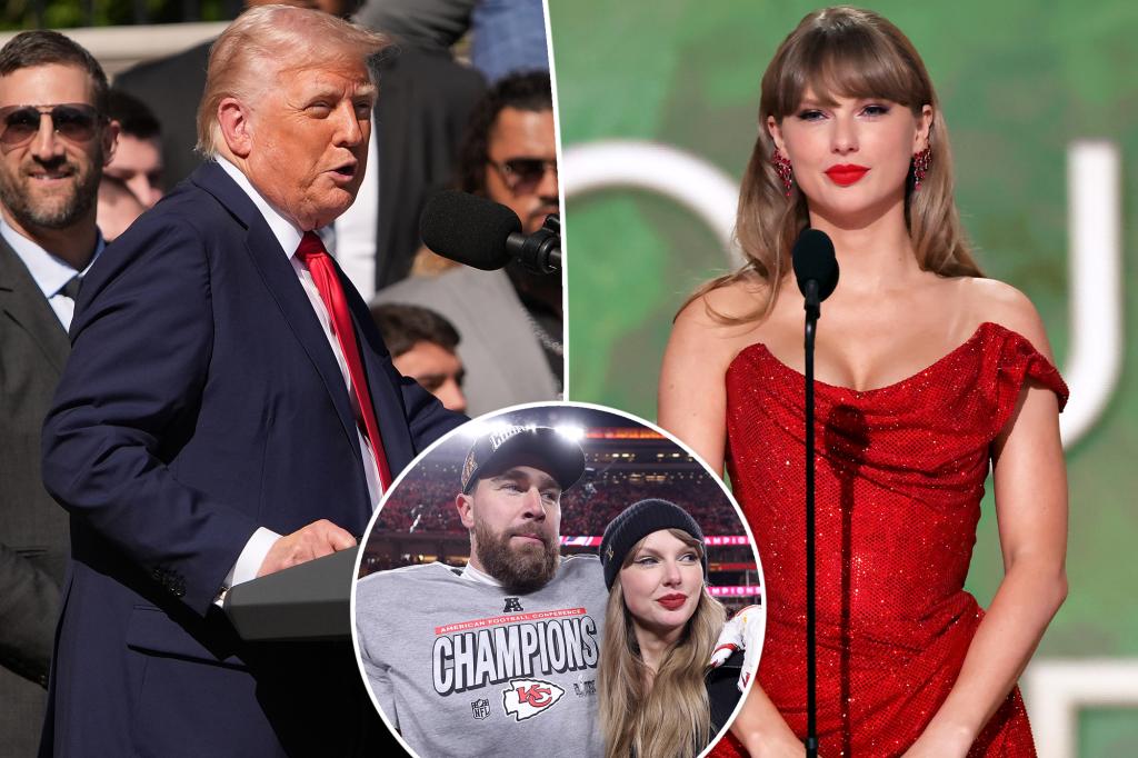 Trump takes dig at Taylor Swift while celebrating Eagles Super Bowl 2025 win at White House