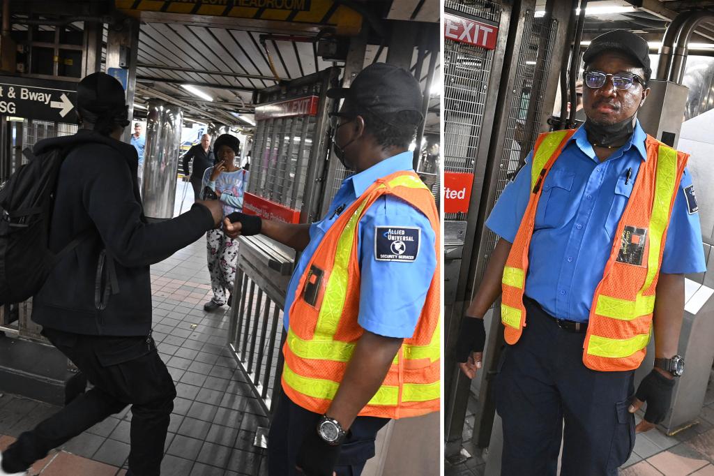 $100-an-hour subway guards are holding doors open for fare beaters, sleeping on the job