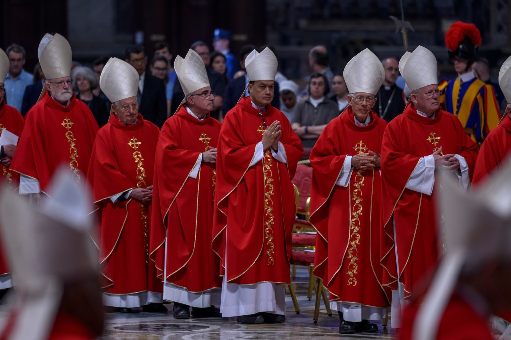 Cardinals attended the fifth Novemdiales mass held for the late Pope Francis in St. Peter's Basilica on Apr. 30.