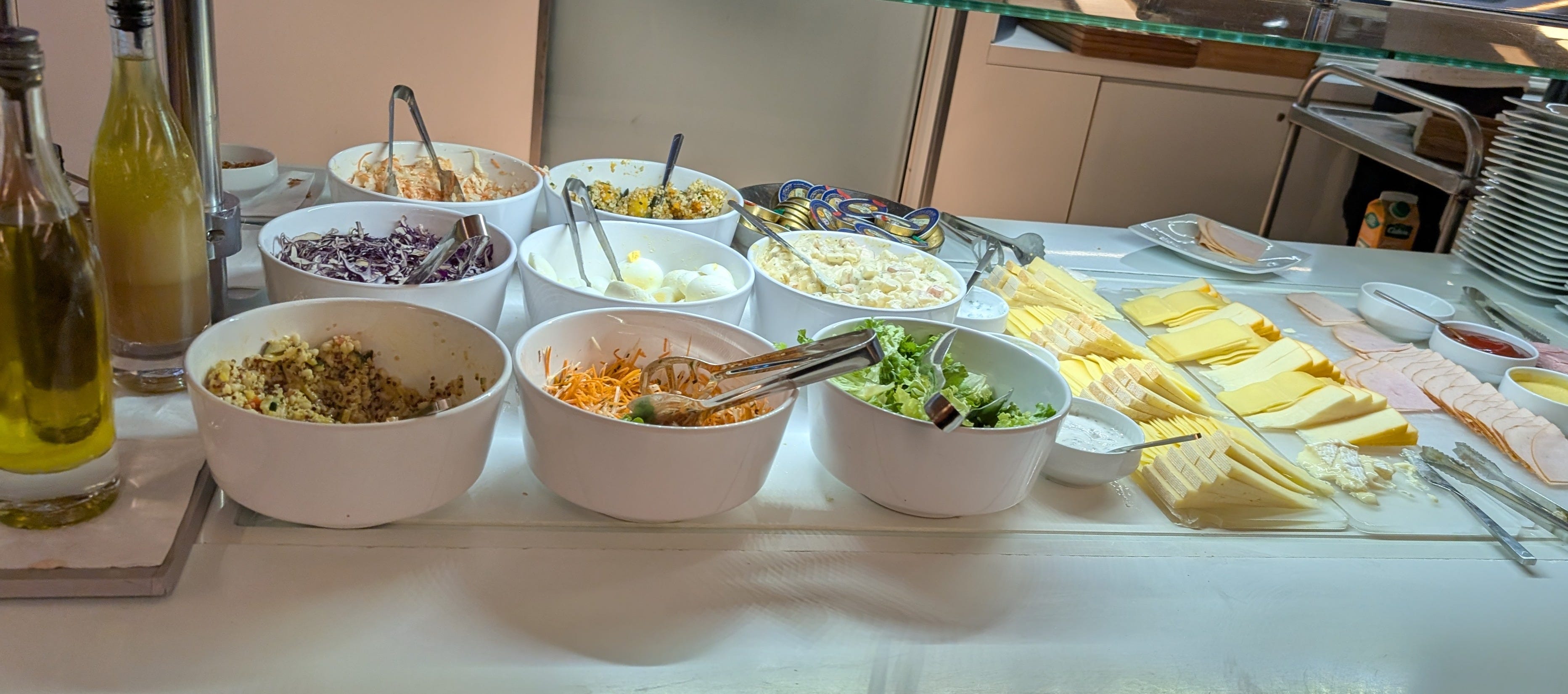Salad bar in lounge