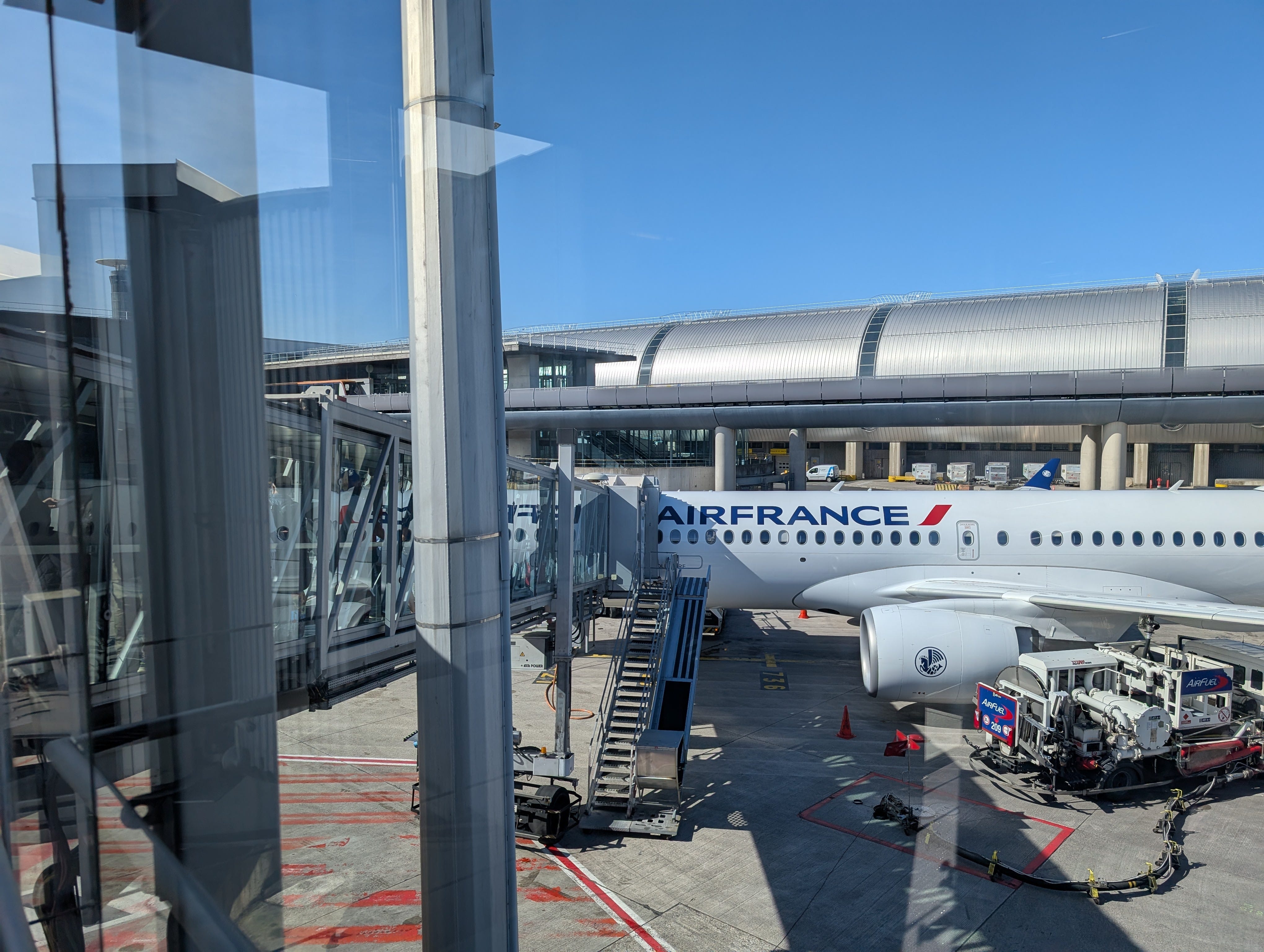 Air France plane being board