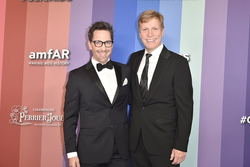 Dan Bucatinsky and Don Roos attend the 2019 amFAR Gala