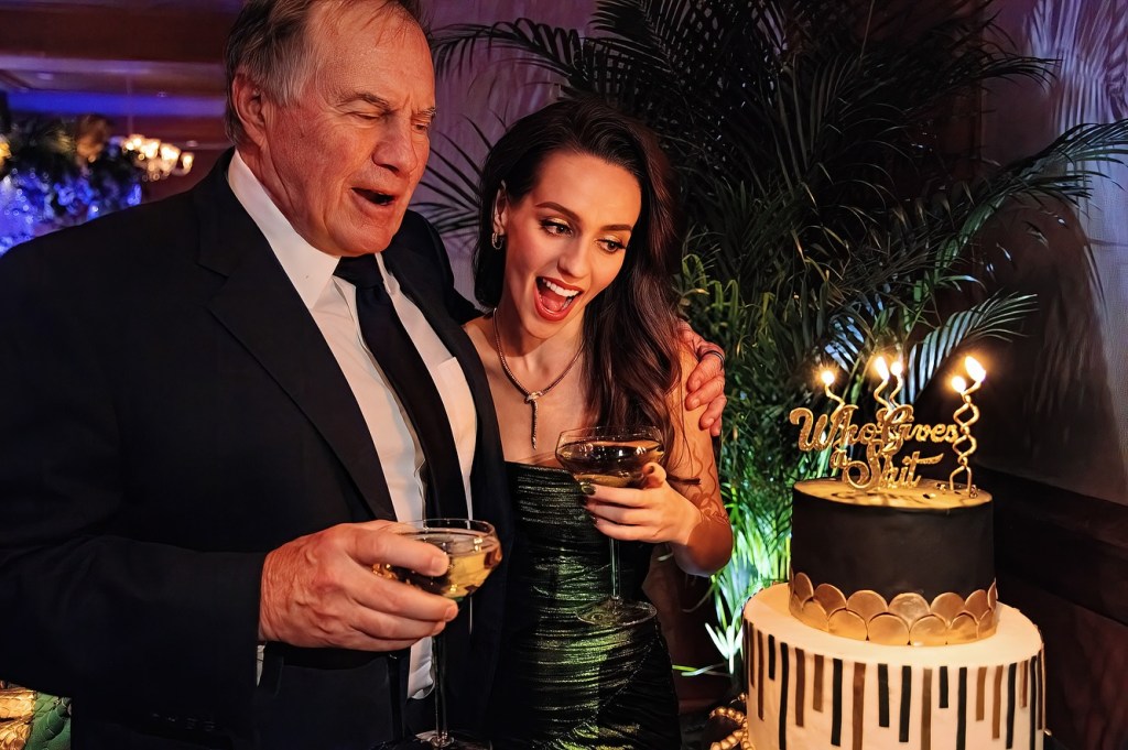 Bill Belichick and Jordon Hudson via Instagram in April 2025