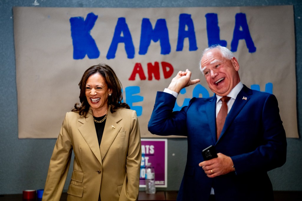 Tim Walz and Kamala Harris