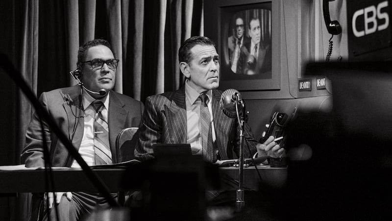 Glenn Fleshler and George Clooney in Good Night, And Good Luck.