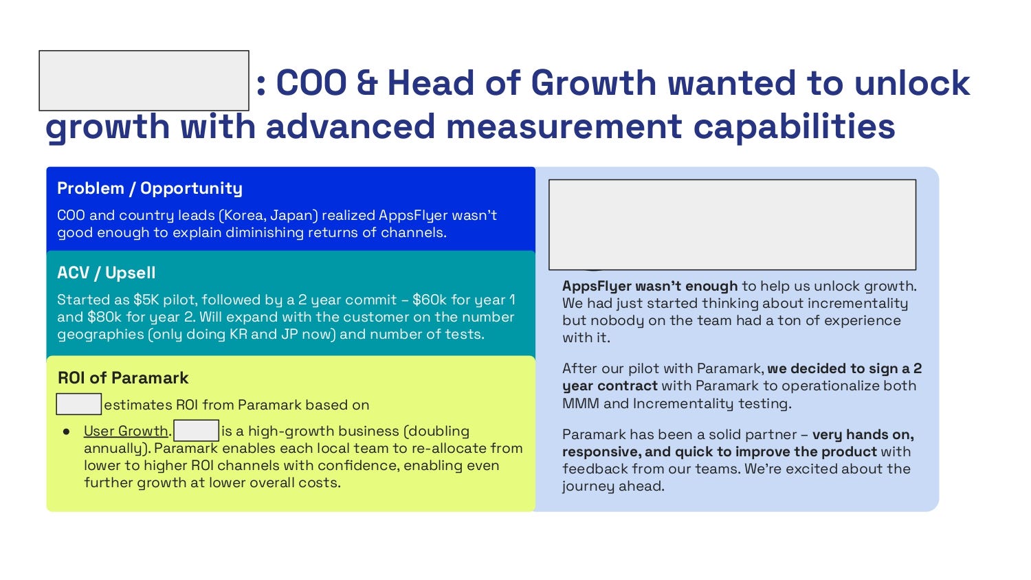 Paramark pitch deck