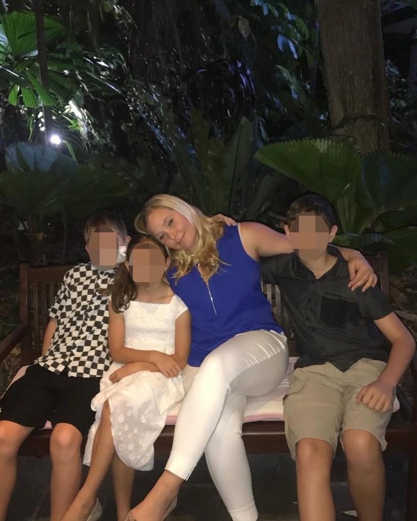 Virginia Giuffre with her three kids. 