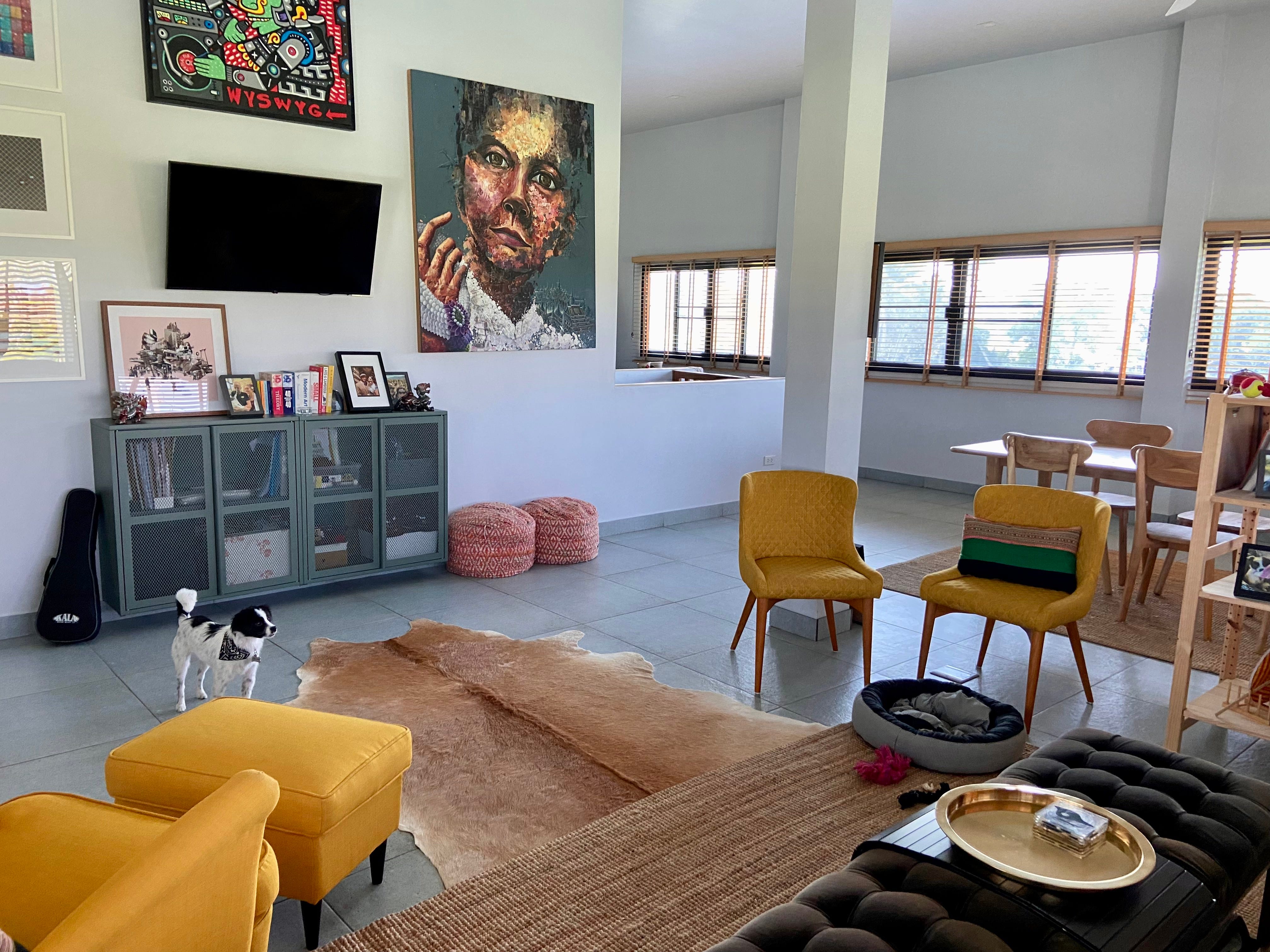 A view of the living room.