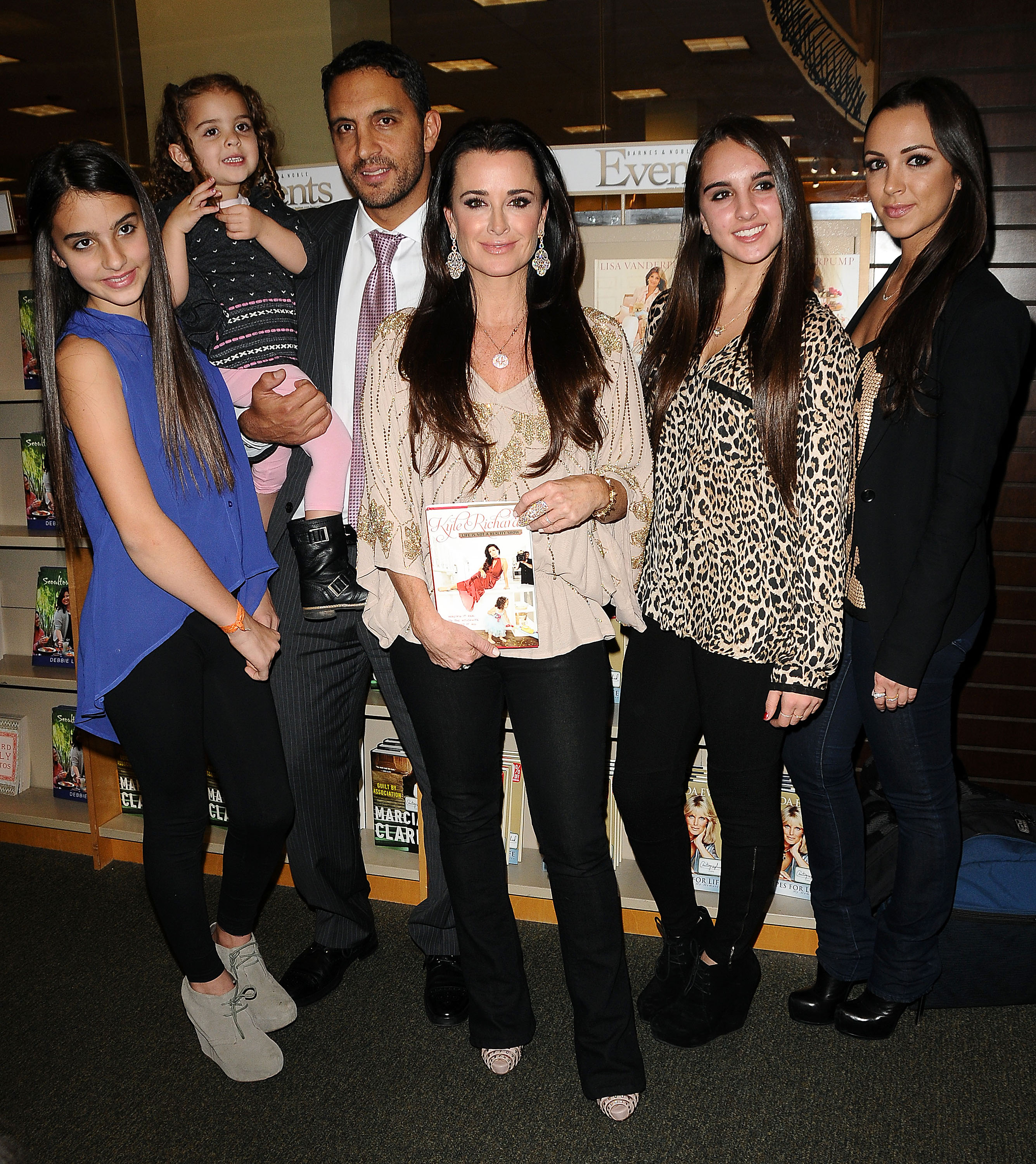 Kyle Richards with her family at an event. 