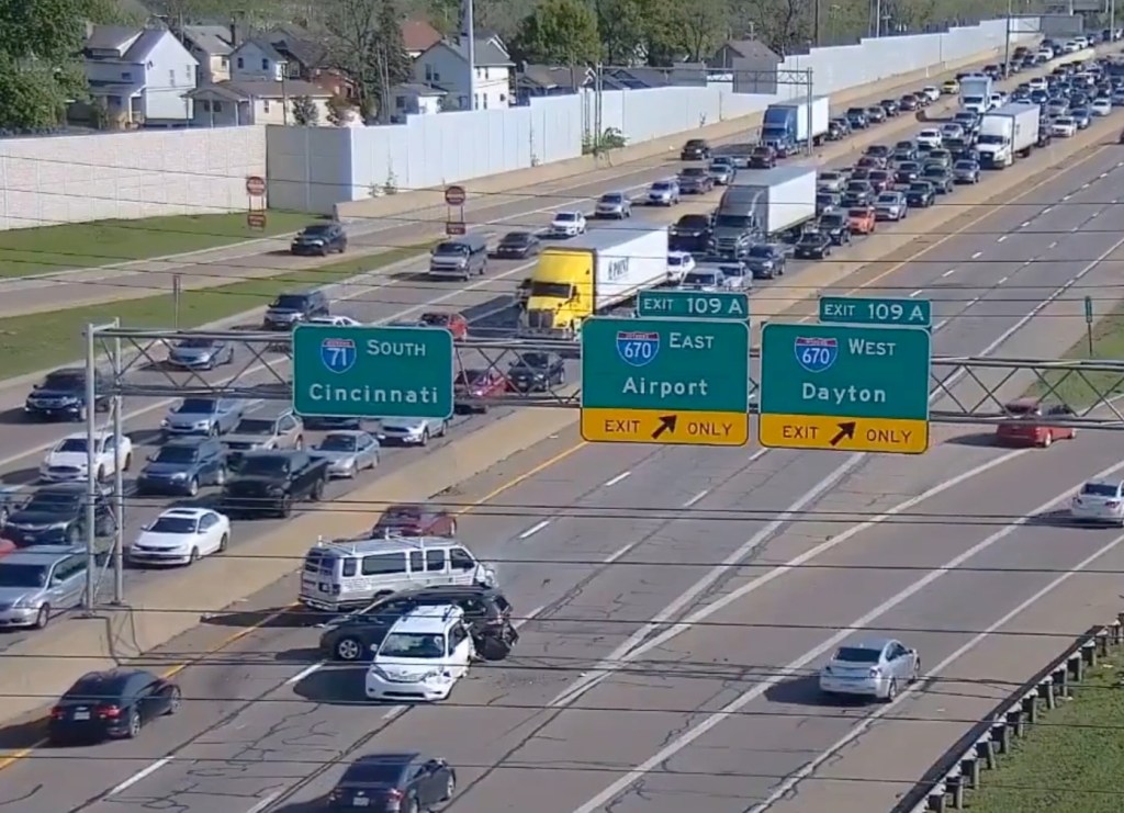 However, a large passenger van plowed into the back of the minivan, propelling it forward into the other, causing a multi-vehicle accident.