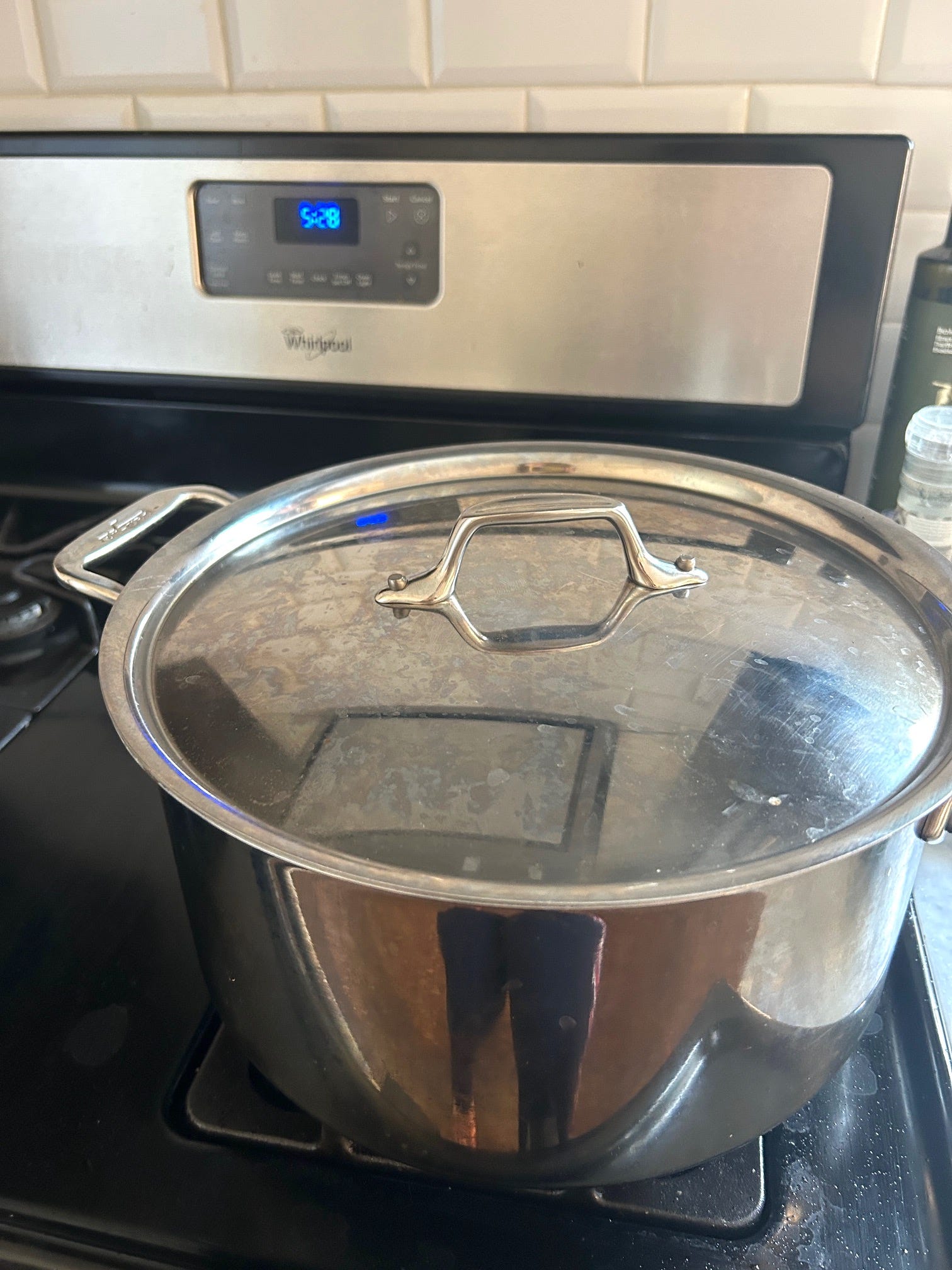 Boiling water for Meghan Markle's spring garden pasta salad