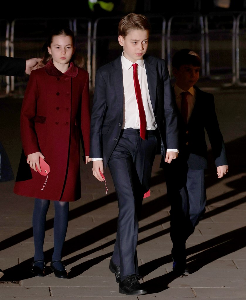 Princess Charlotte, Prince George and Prince Louis in December 2024