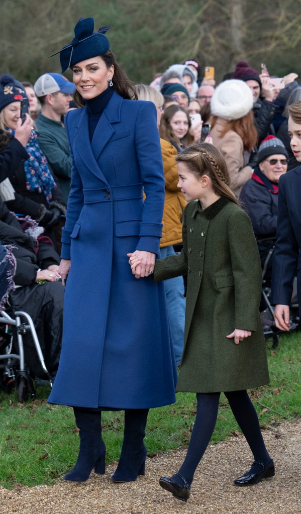 Princess Charlotte and Kate Middleton in December 2023