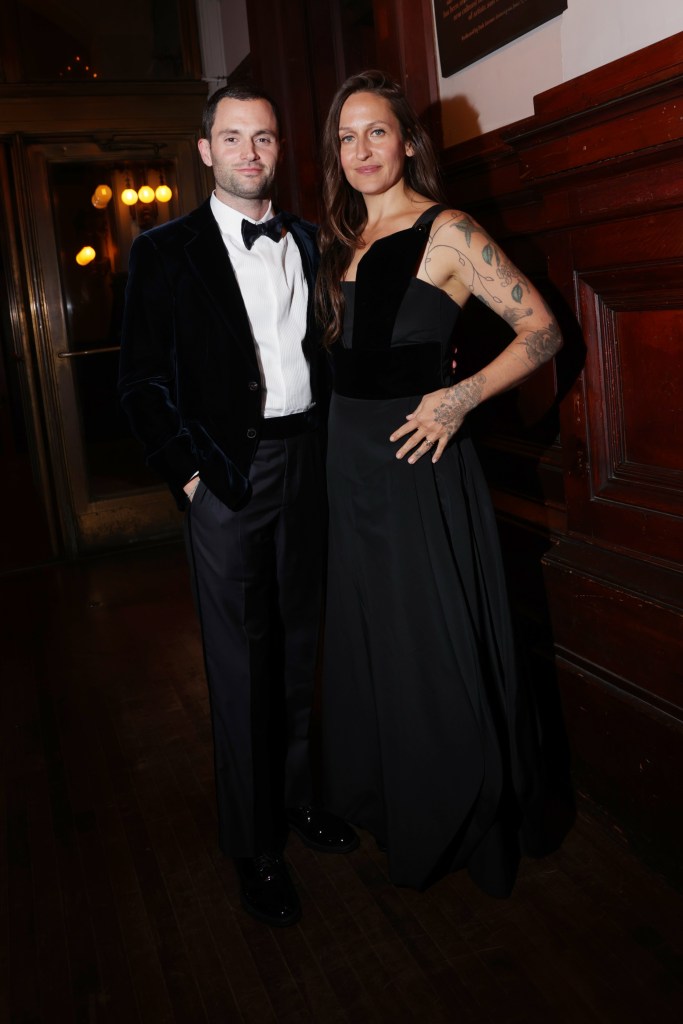 Penn Badgley and Domino Kirke in October 2024.  