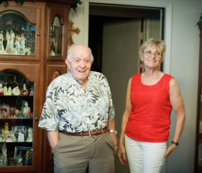 103-year-old Dante Bassi and 83-year-old Marilyn Bradley-Bassi