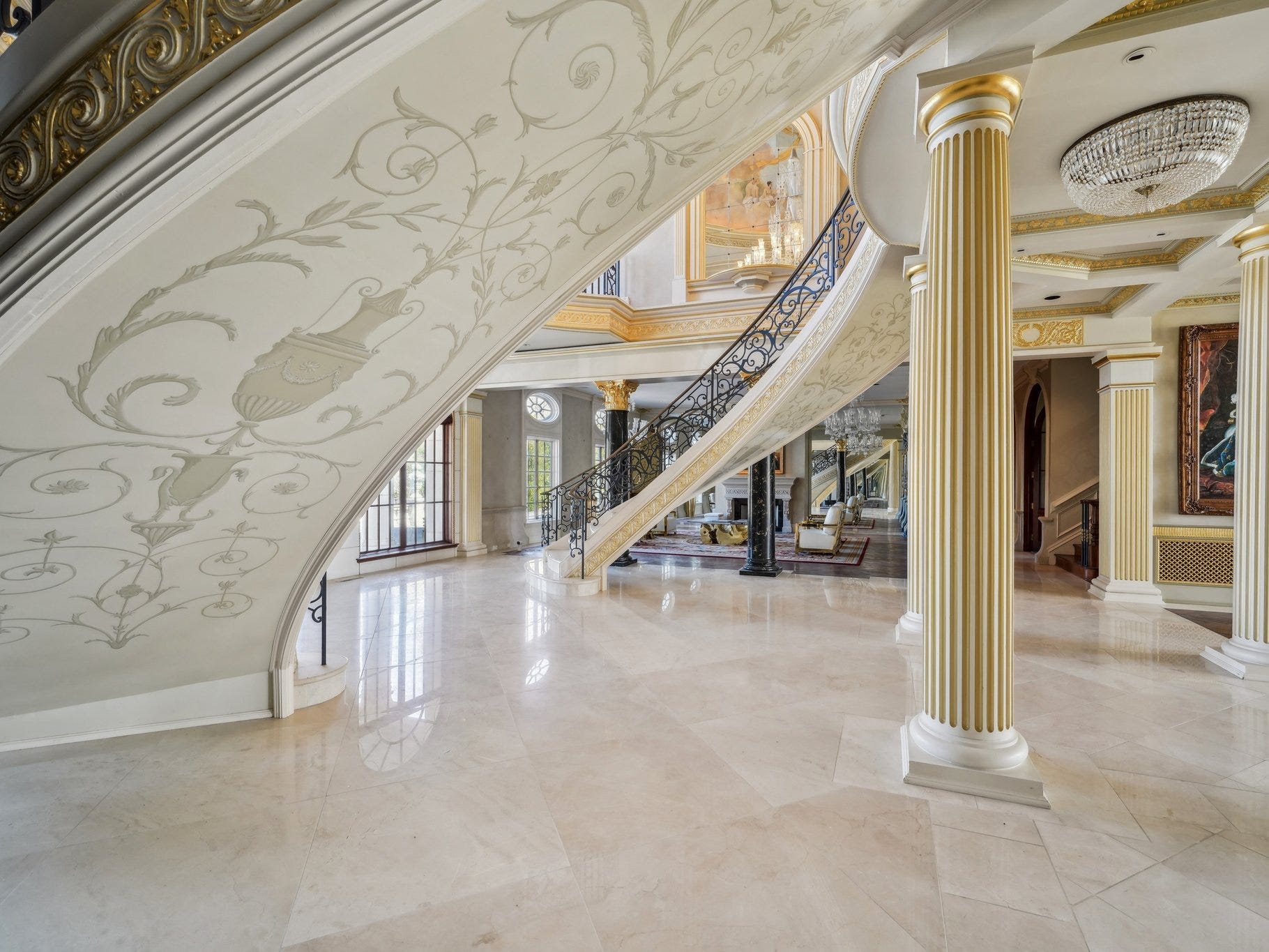 underneath the staircases