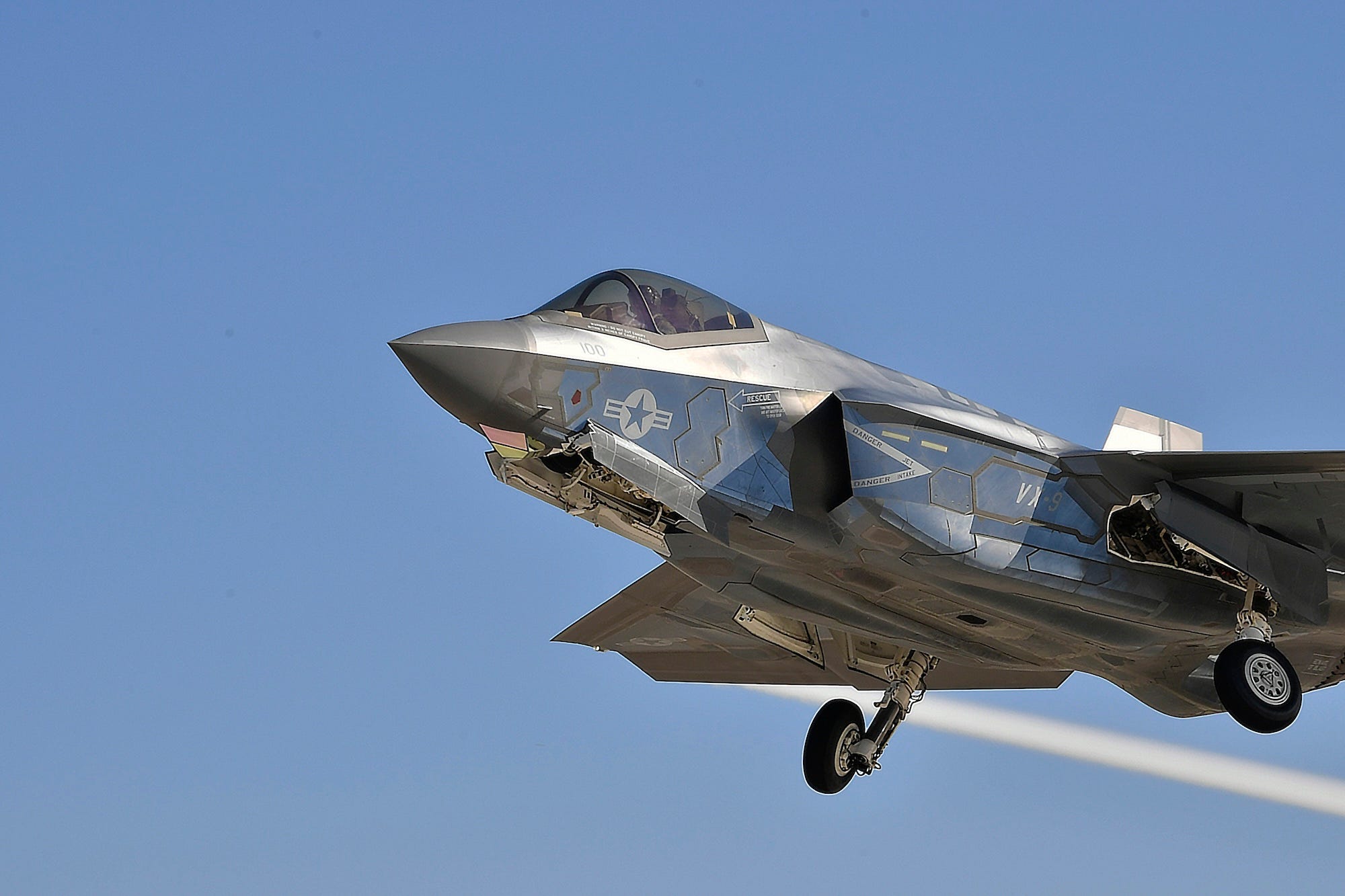 Turkey developed its Kaan into a 5th-generation fighter after it was booted from the F-35 program. Here, a US F-35C fighter ran flight tests at Naval Base Ventura County (NBVC) Point Mugu, California in late April.