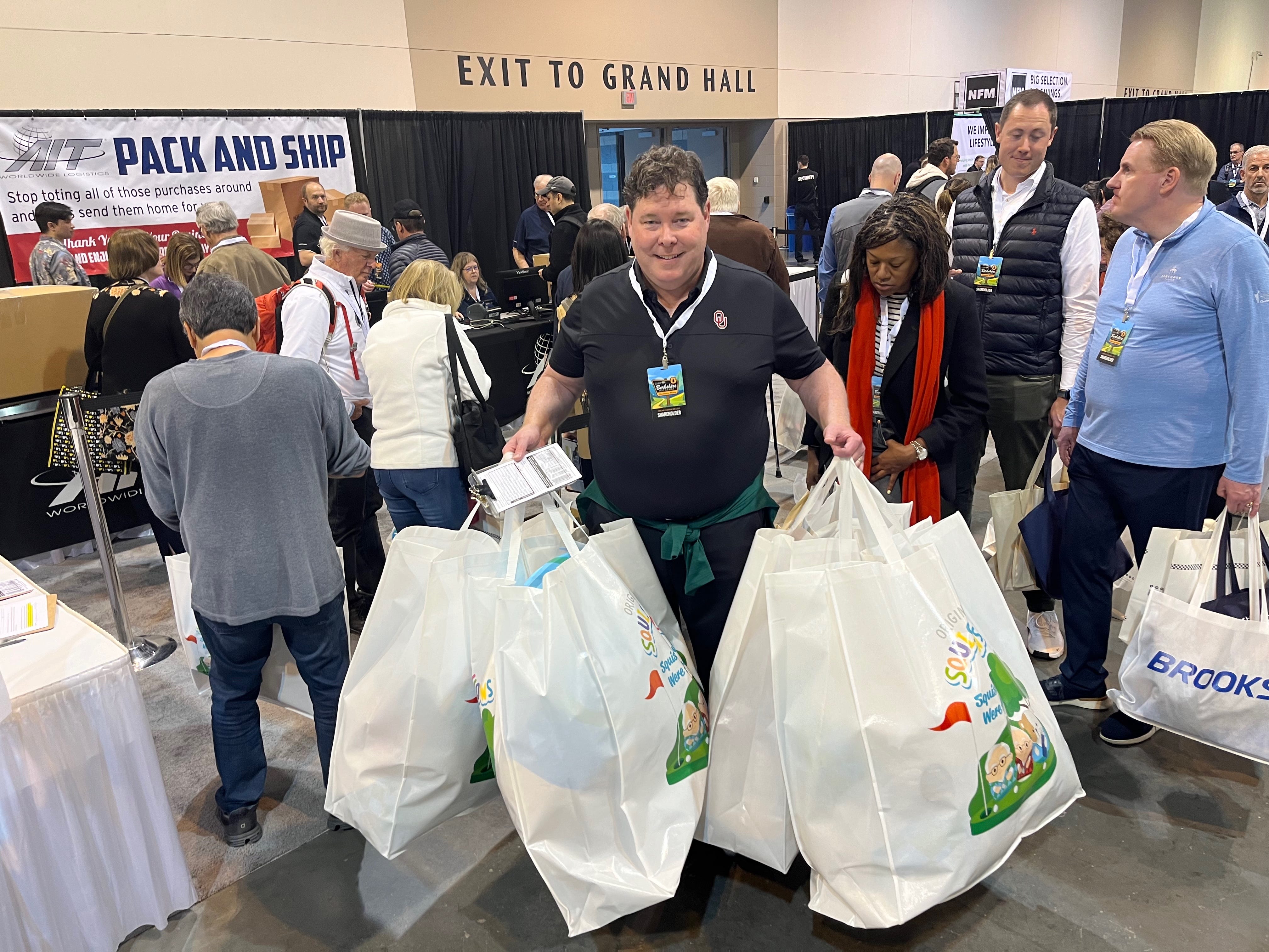 Many shoppers had huge bags of Squishmallows.