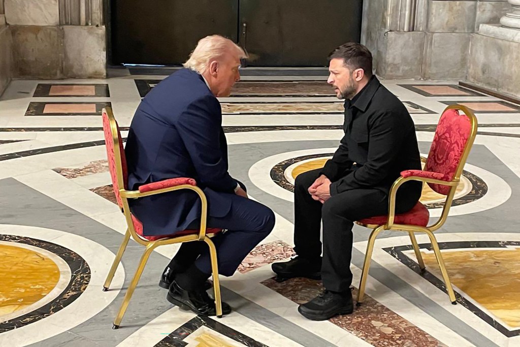 Donald Trump and Volodymyr Zelensky