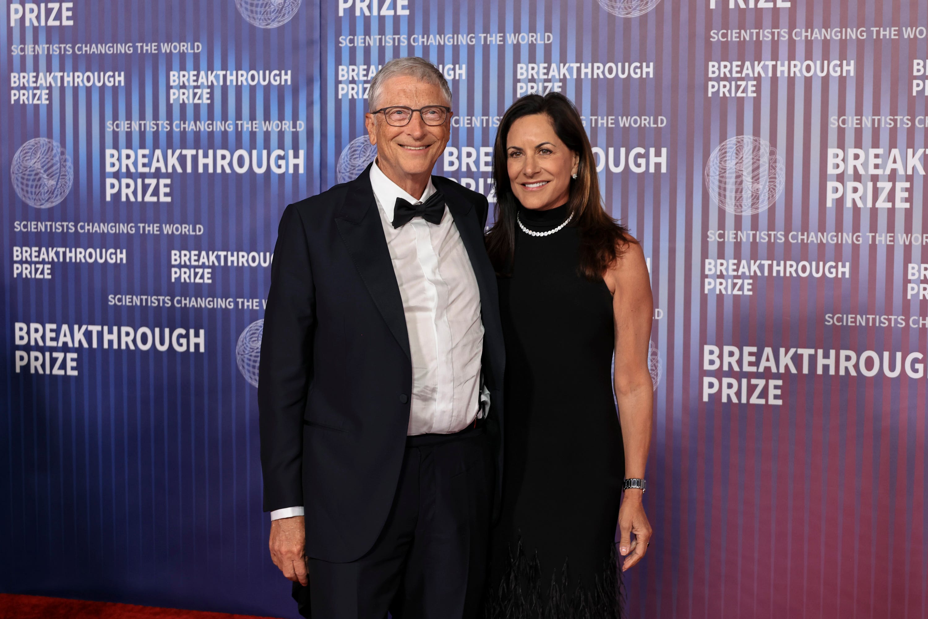 Bill Gates and Paula Hurd at the 2024 Breakthrough Prize Ceremony.