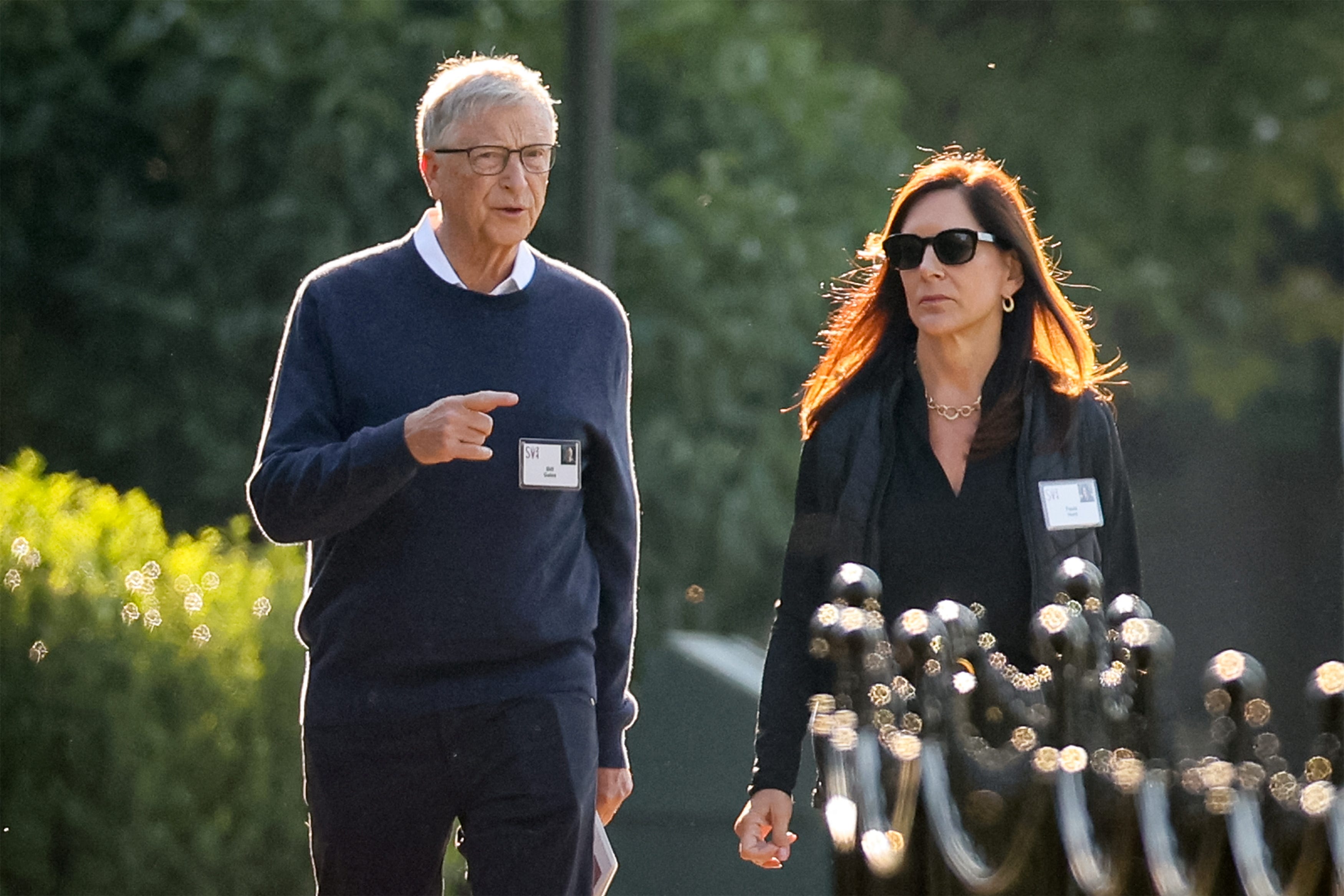 Bill Gates and Paula Hurd at the Allen and Co. Sun Valley Media and Technology Conference.