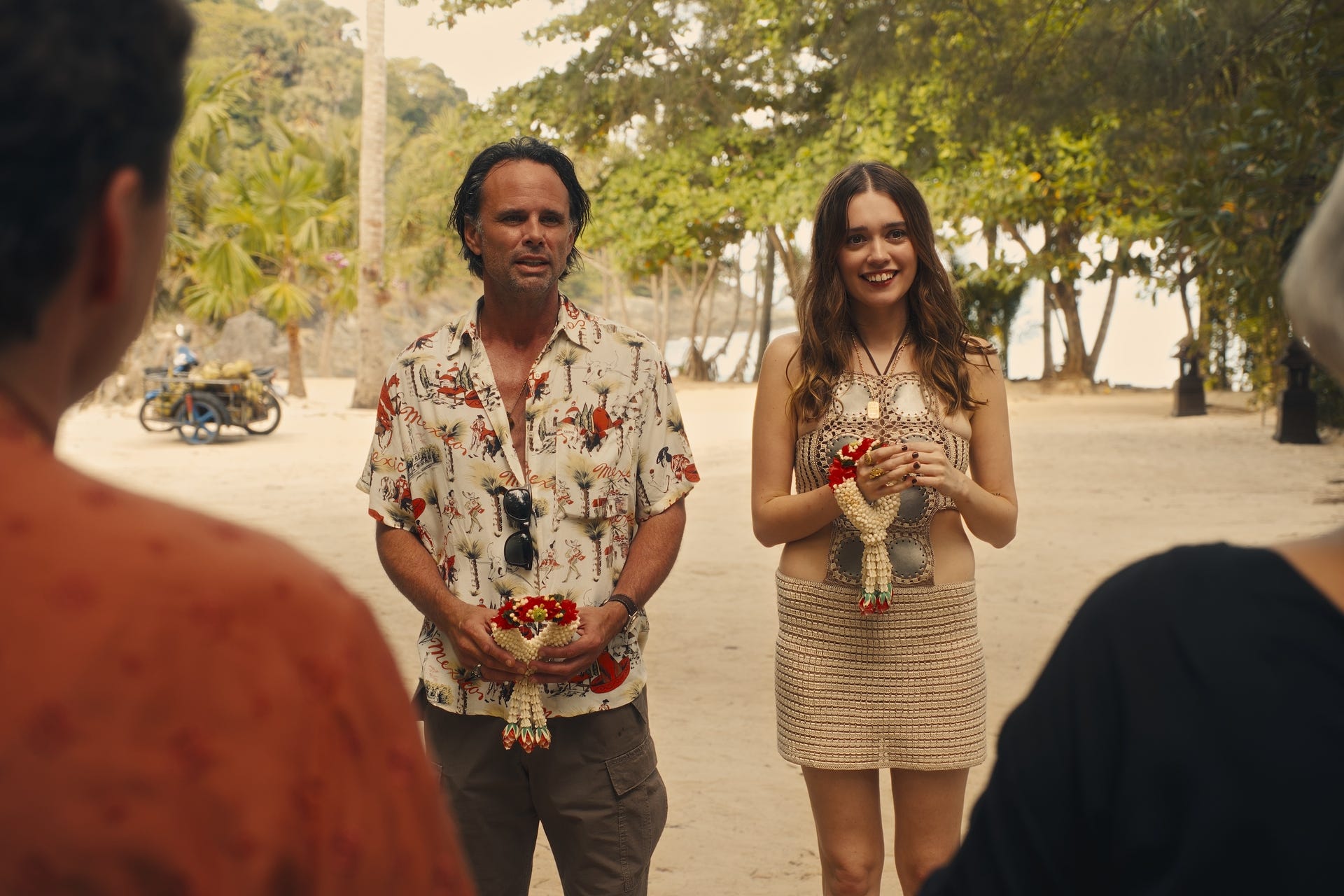 Walton Goggins and Aimee Lou Wood on season three of "The White Lotus."