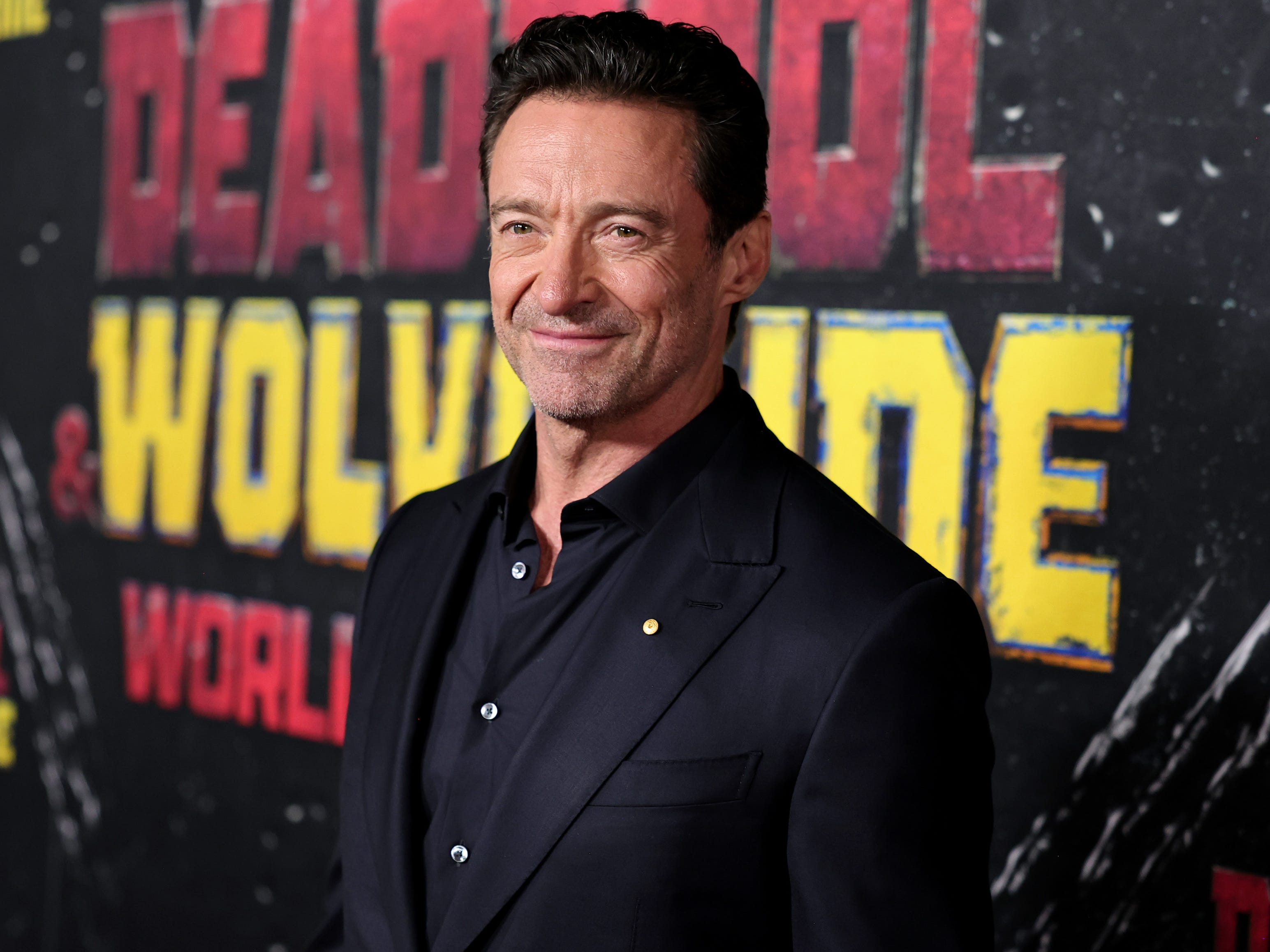 hugh jackman at the deadpool and wolverine premiere