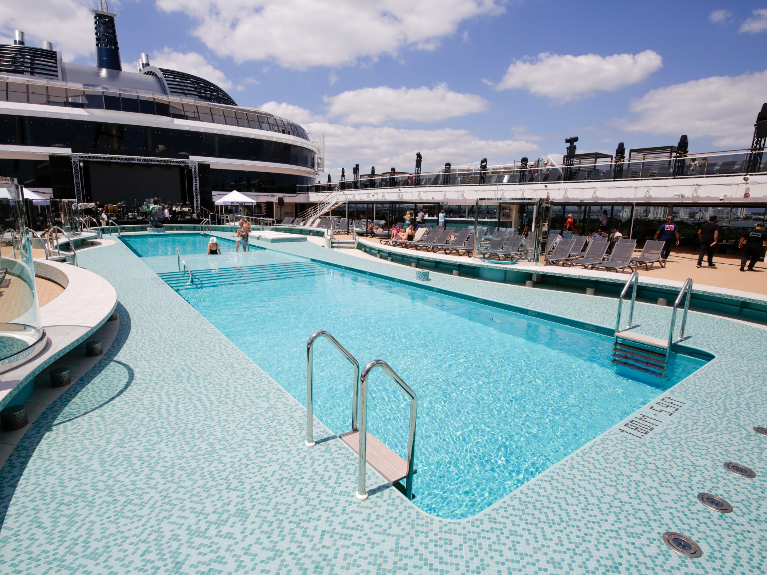 people in pool on MSC World America