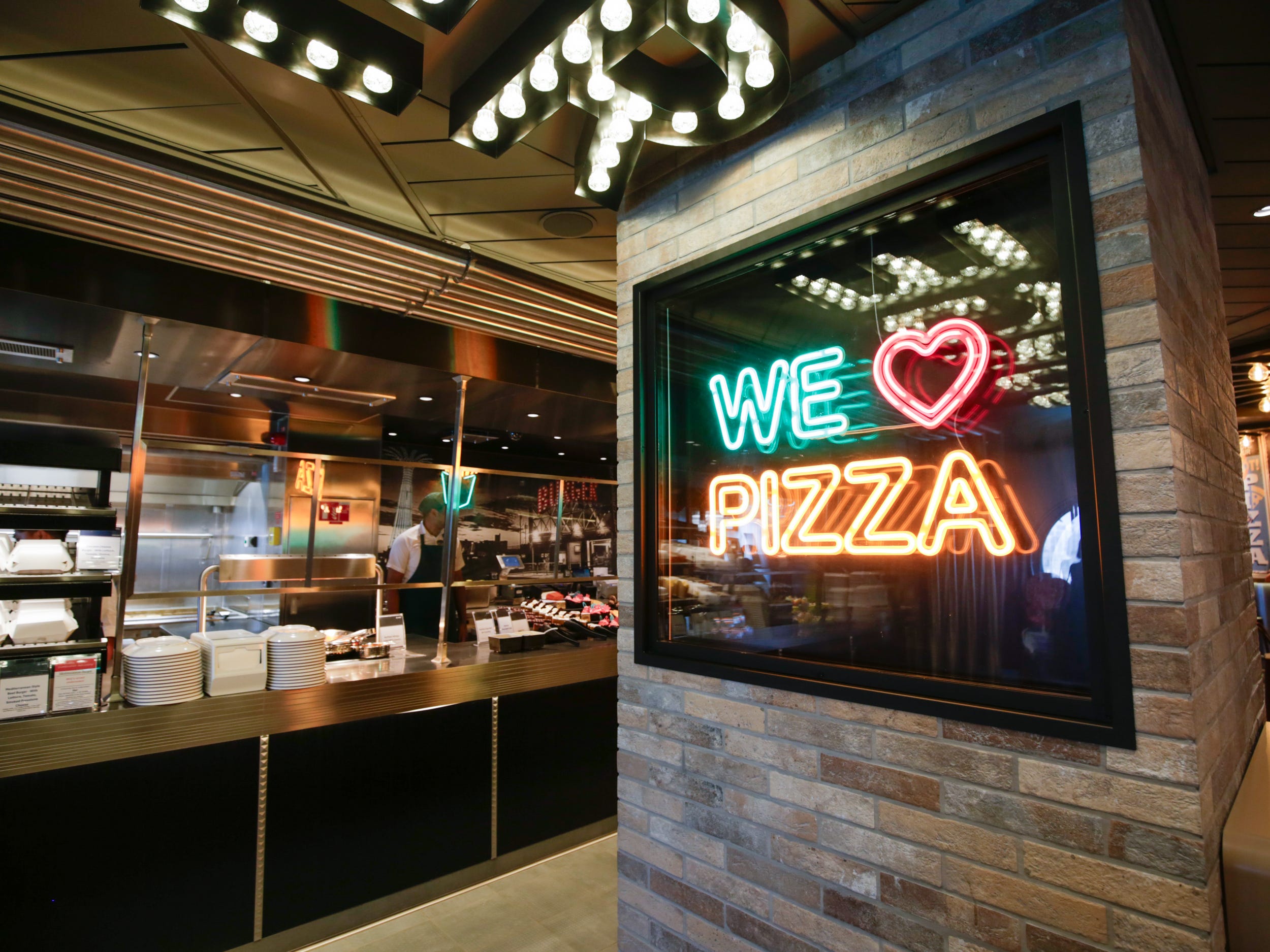 Pizza and Burger restaurant on Msc World America