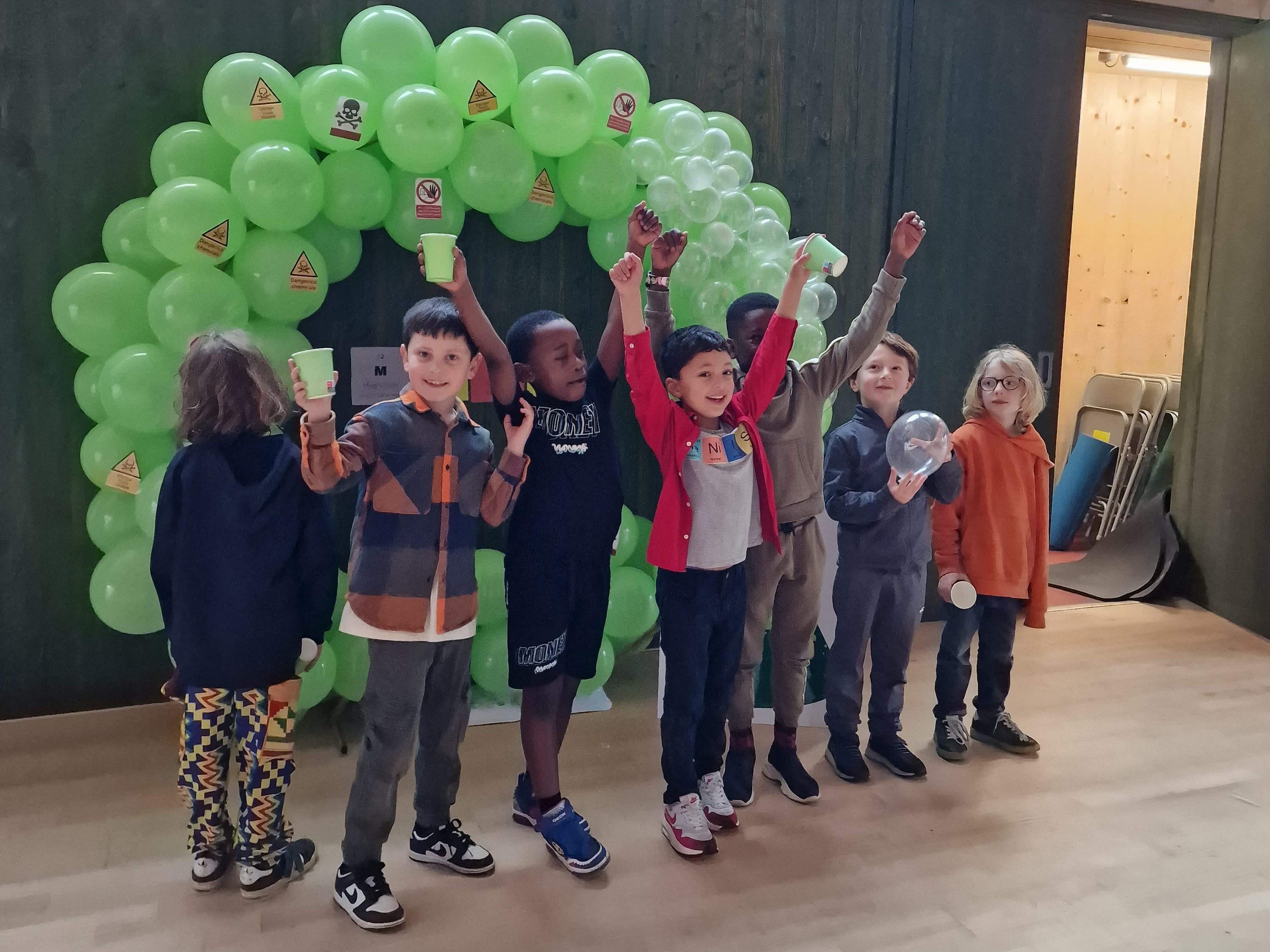 Kids posing for a photo