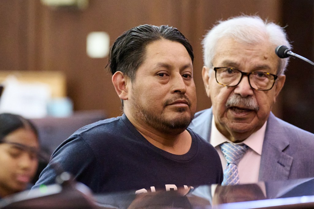Felix Rojas appears in Manhattan Criminal Court on two counts of rape of a human corpse in Manhattan on April 29, 2025.