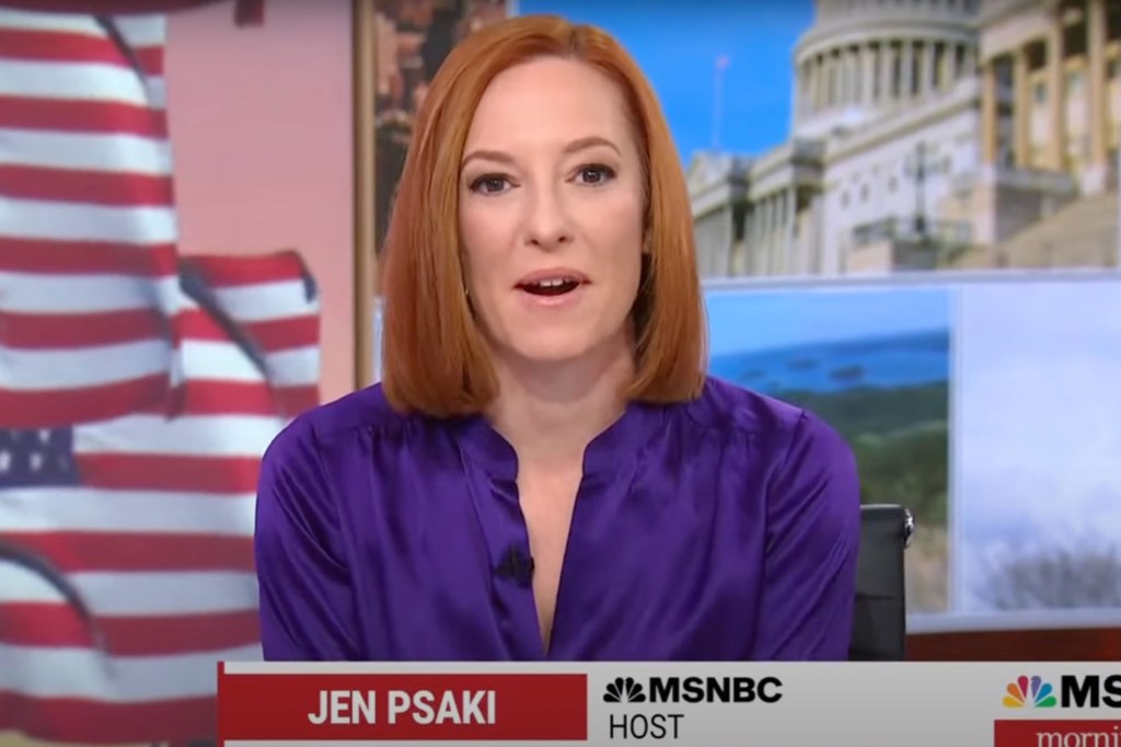 Psaki became a host on MSNBC after leaving the White House. 