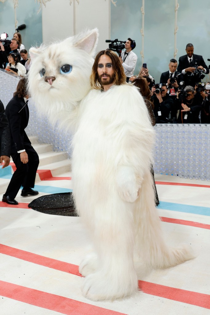 Jared Leto in a cat costume at the Met Gala. 