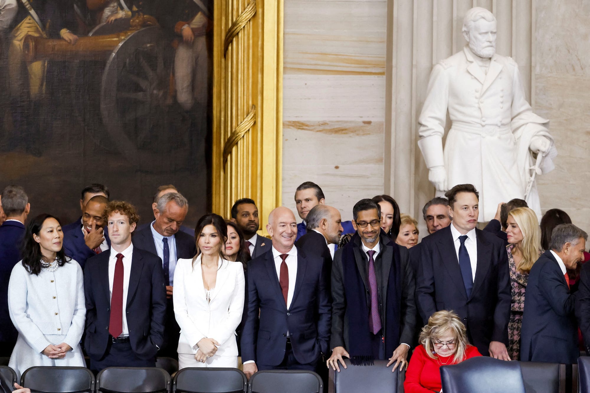tech leaders at Trump's inauguration