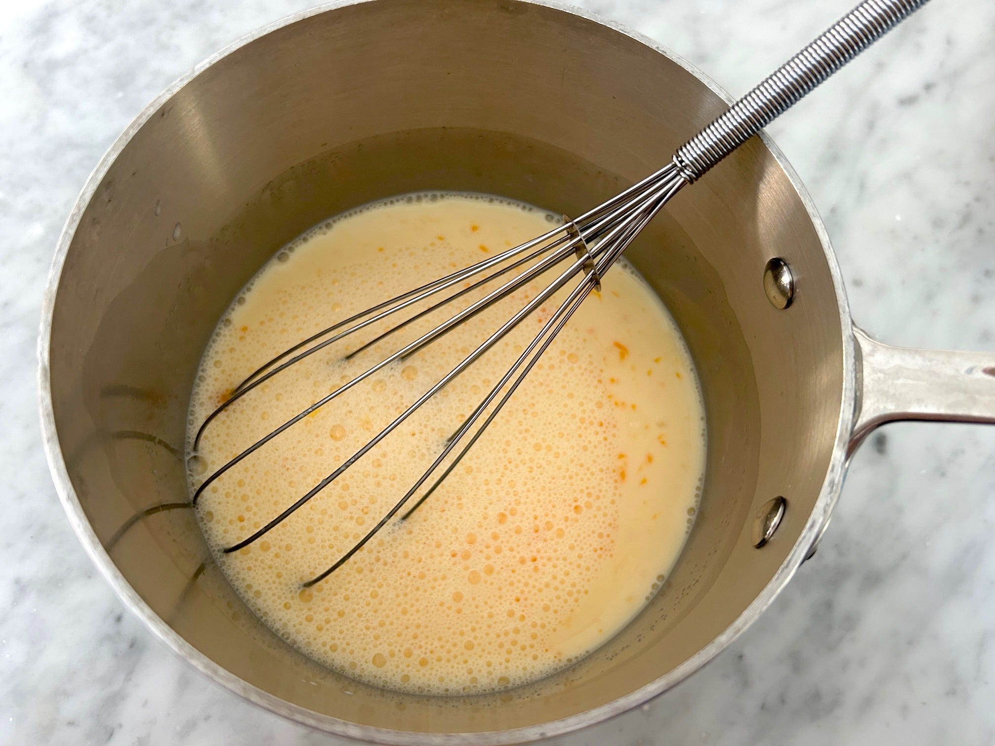 Making the pudding for Meghan Markle's Chantilly Lily