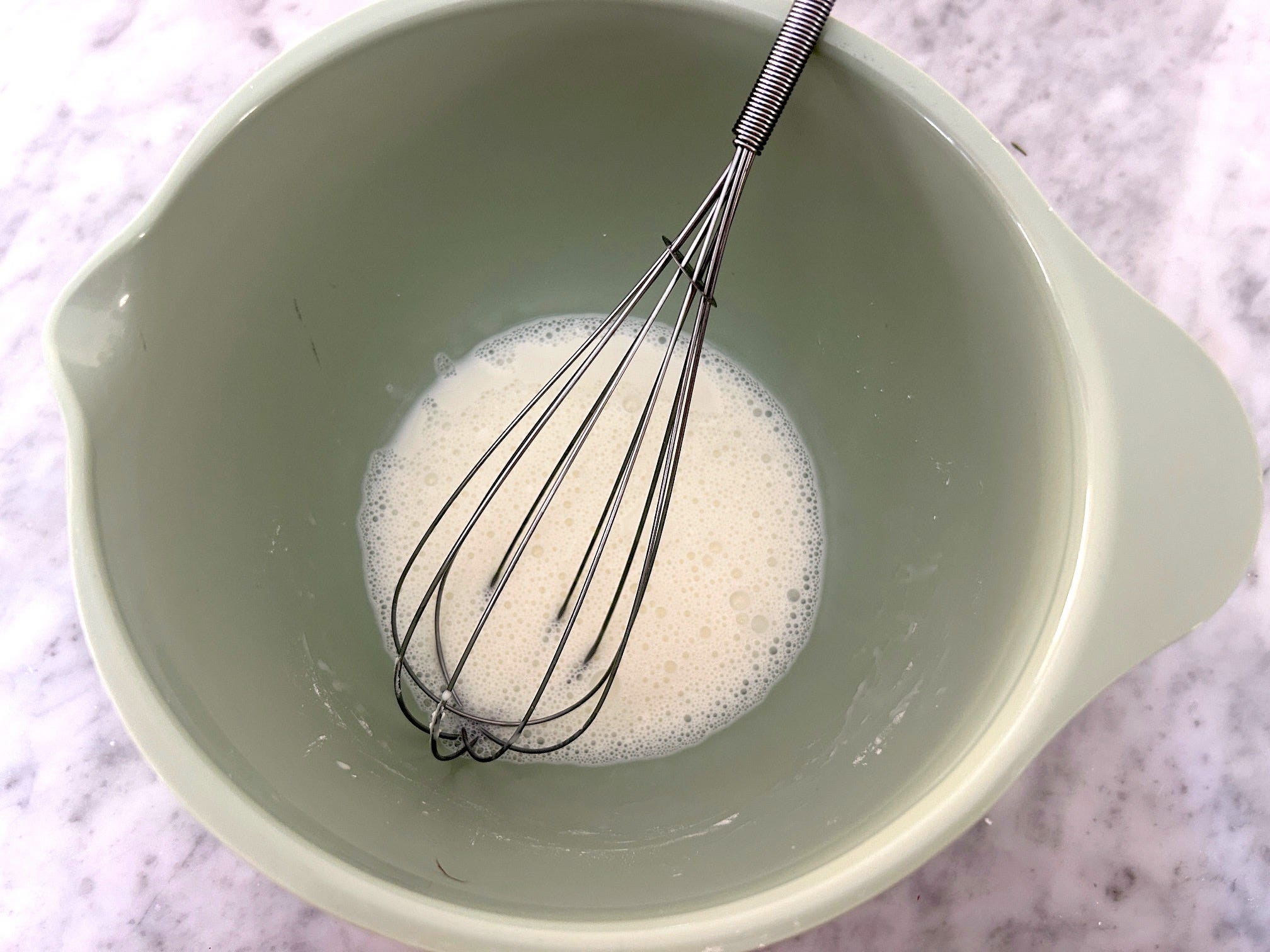 Making the pudding for Meghan Markle's Chantilly Lily