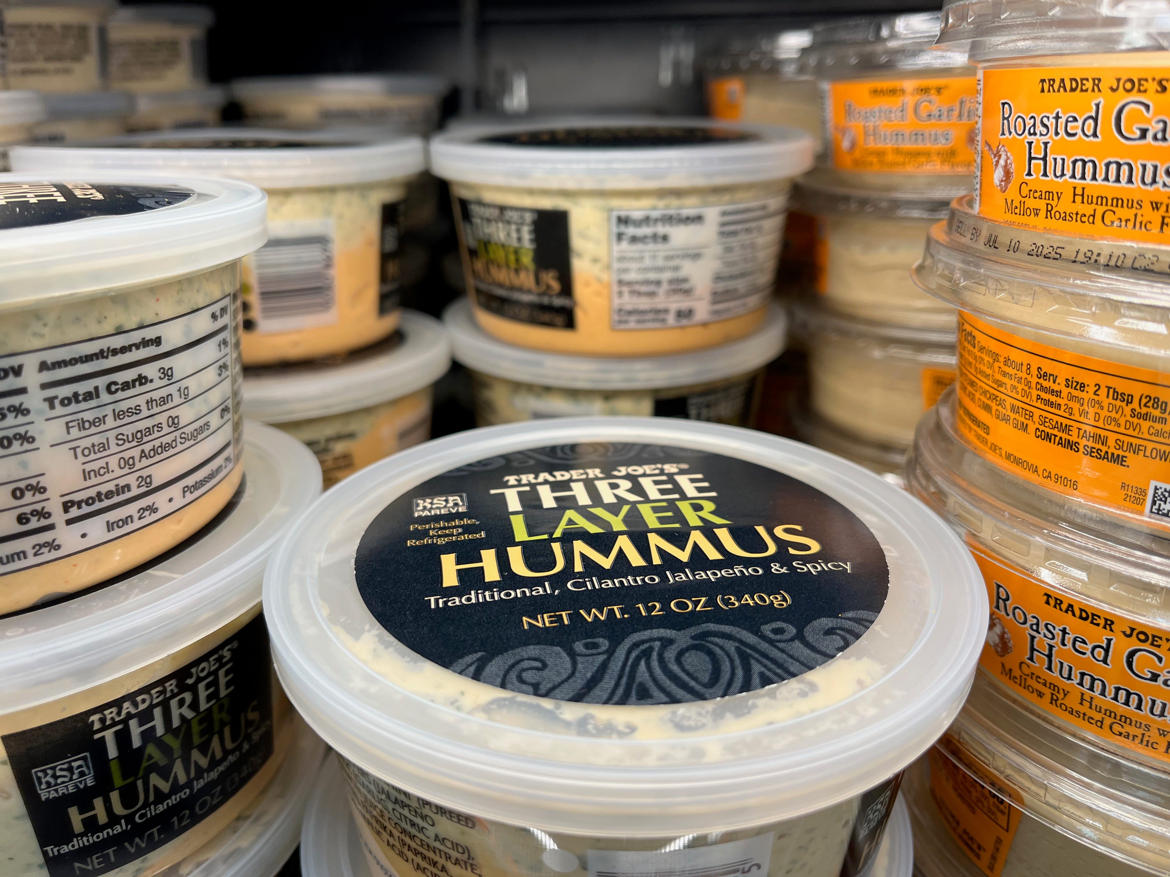 Trader Joe's 3-layer hummus