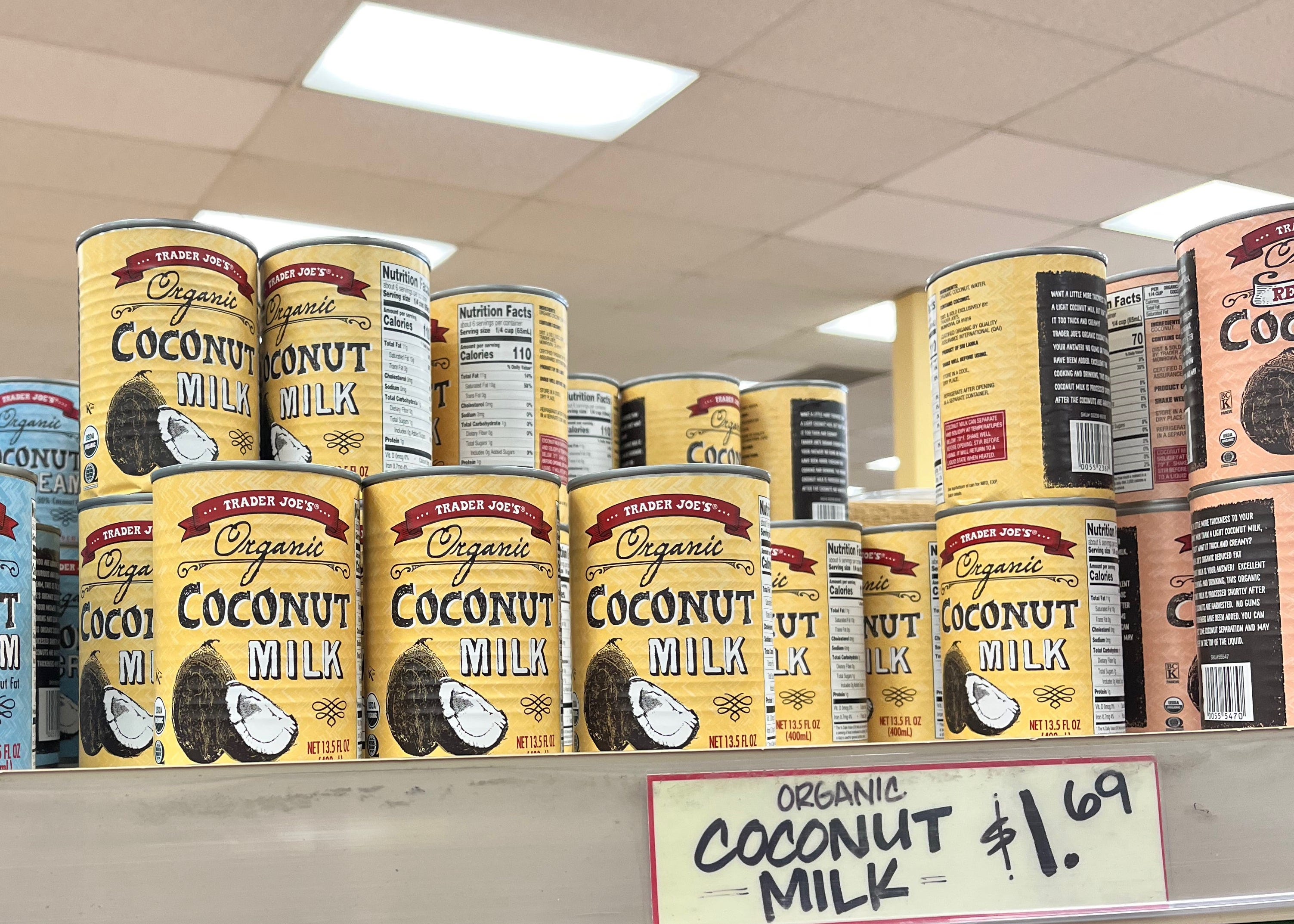 Trader Joe's coconut display