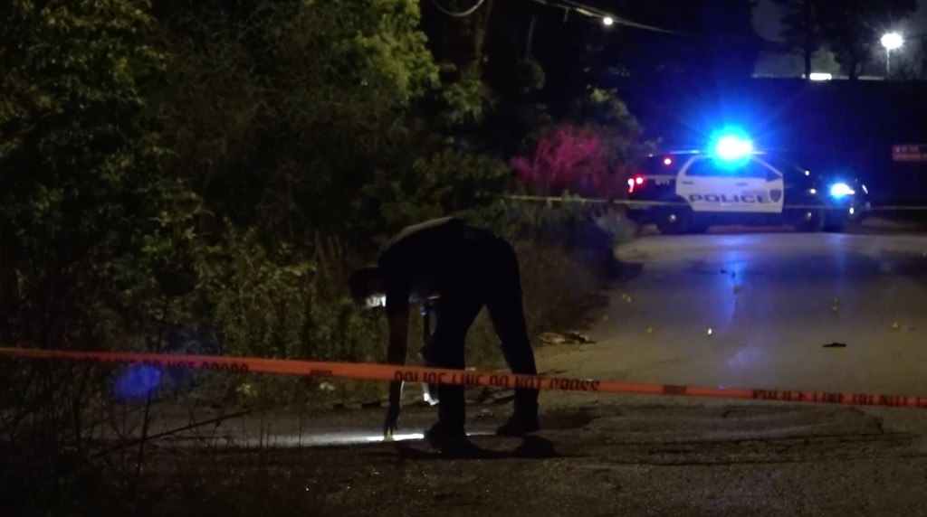 Police at the scene