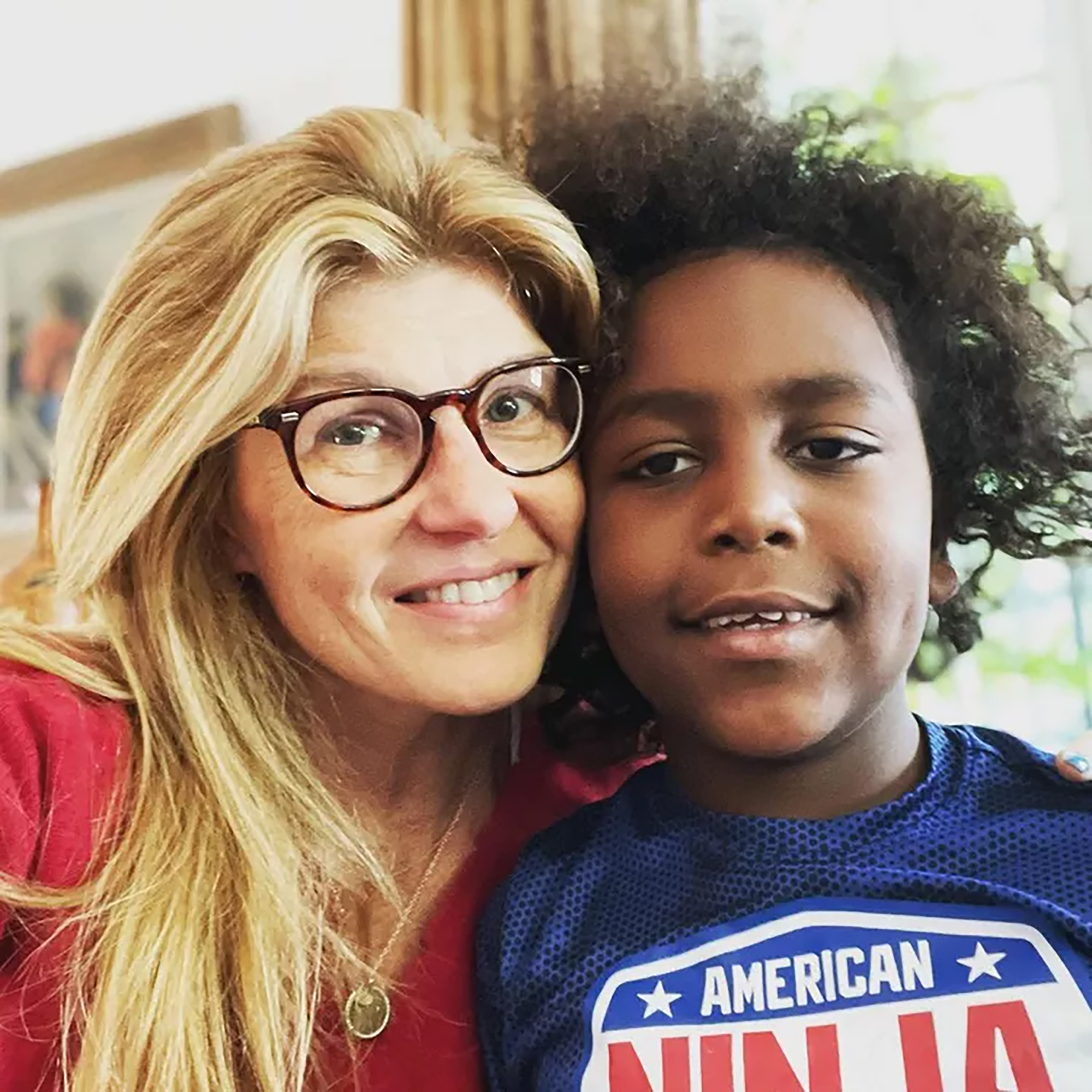 Connie Britton and her son Yoby.