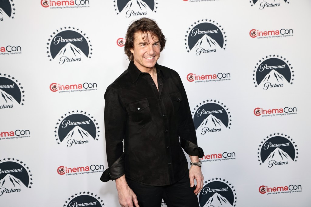 Tom Cruise attends the Paramount Pictures 2025 CinemaCon Footage Presentation at The Colosseum at Caesars Palace in Las Vegas, Nevada on April 03, 2025. 
