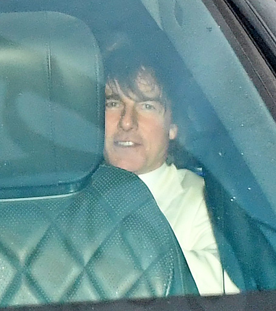 Tom Cruise and Ana De Armas seen trying their best to hide as they are seen arriving and leaving David Beckham 50th Birthday Party 