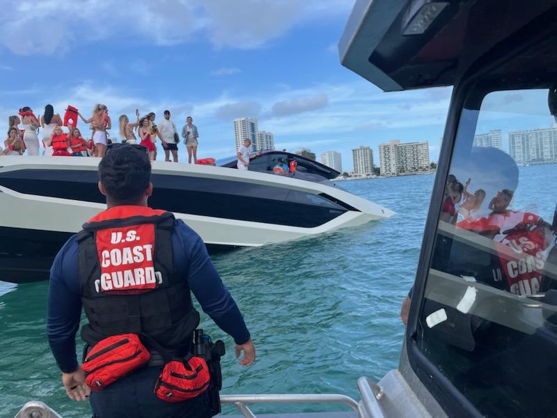 Luxury yacht sinks in Miami
