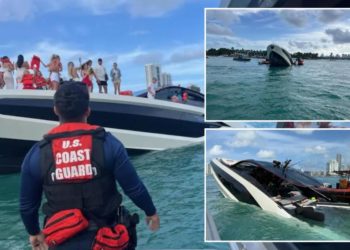 $4M Lamborghini luxury yacht ‘flipped over’ off Miami Beach, 32 stranded passengers rescued