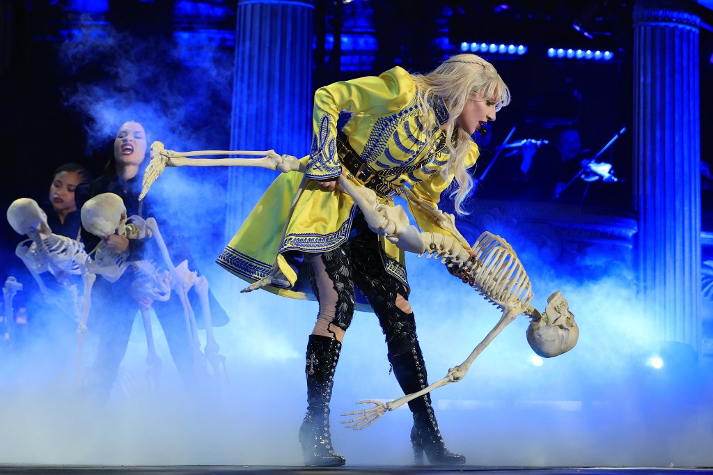 Lady Gaga performs at Copacabana Beach on May 3, 2025 in Rio de Janeiro, Brazil.