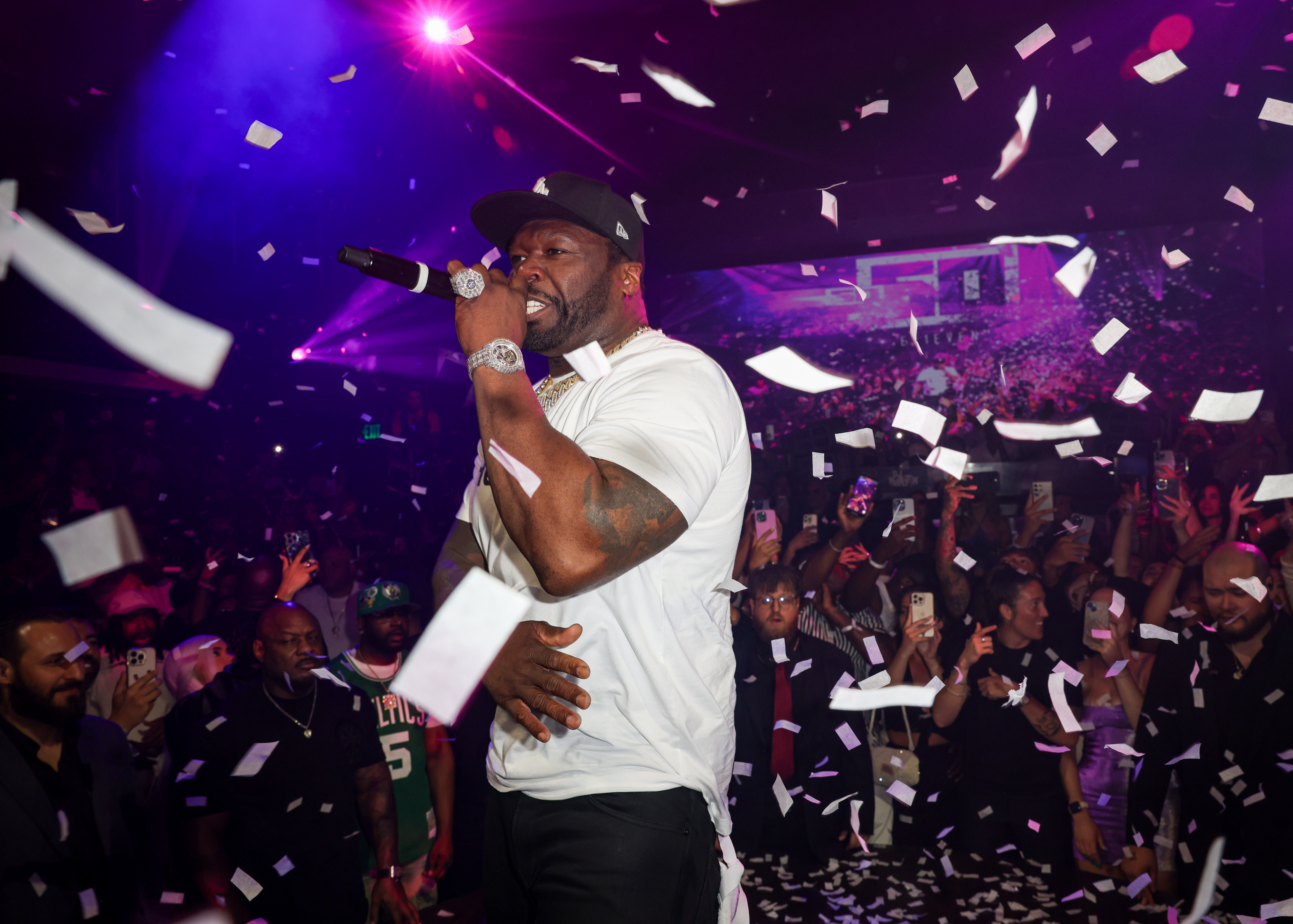 50 cent performing at Leni Klum's birthday party